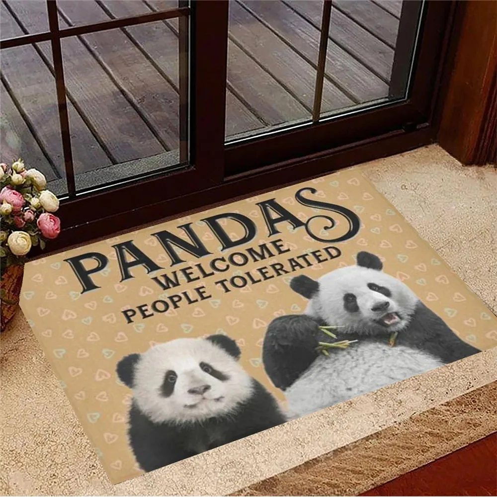 HX Pandas Welcome People Tolerated Doormat Animals 3D Printed Flannel Carpets Best Indoor Door Mats Gifts For Panda Lovers
HX Pandas Welcome People Tolerated Doormat Animals 3D Printed Flannel Carpets Best Indoor Door Mats Gifts For Panda Lovers