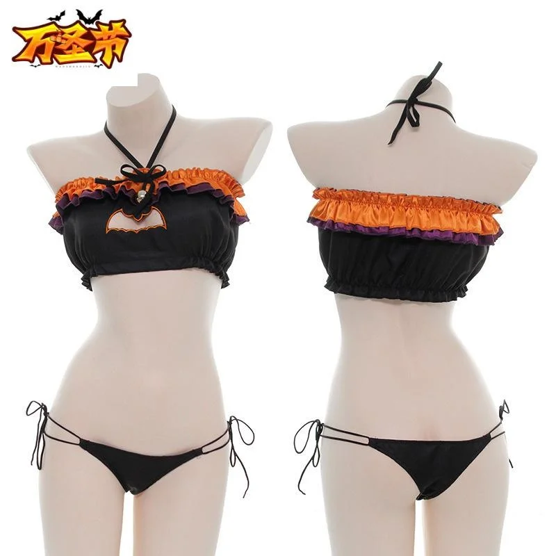 Pumpkin Open Chest Lingerie and Cat Costume Bustier Set: Sexy Halloween Role Play Costume
Pumpkin Open Chest Lingerie and Cat Costume Bustier Set: Sexy Halloween Role Play Costume