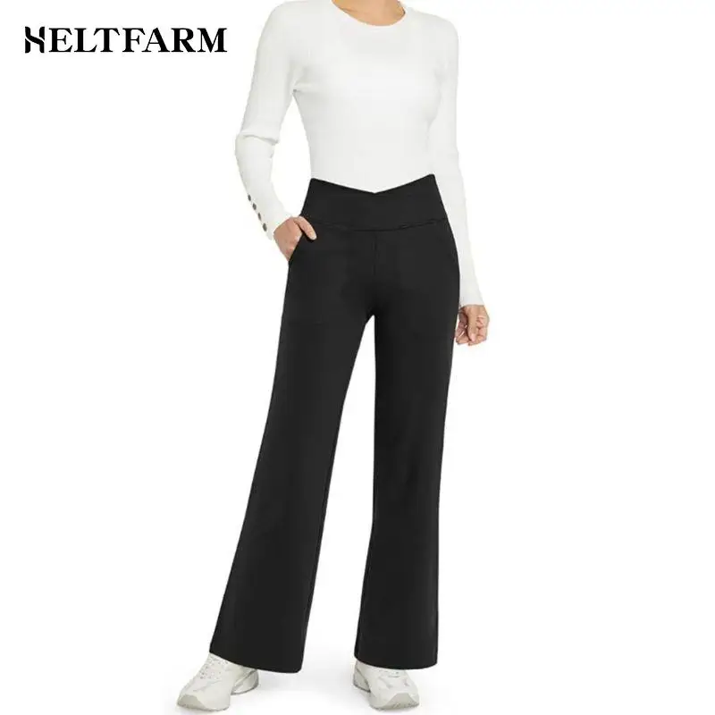 

Wide Leg Pants For Women Yoga Dress Pants With Pockets Petite/Regular/Tall Loose Casual Work Trouser Pants