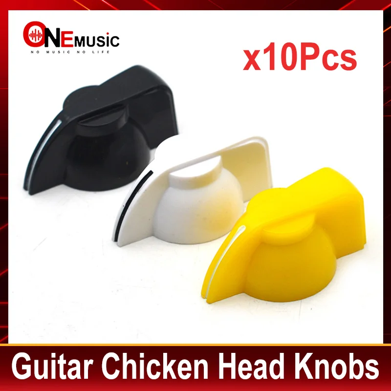 10Pcs 6.5mm Shaft Screw Fixed Guitar Effect Pedal Pointer Chicken Head Knob 1/4" Shaft Black/White/Yellow 
10Pcs 6.5mm Shaft Screw Fixed Guitar Effect Pedal Pointer Chicken Head Knob 1/4" Shaft Black/White/Yellow