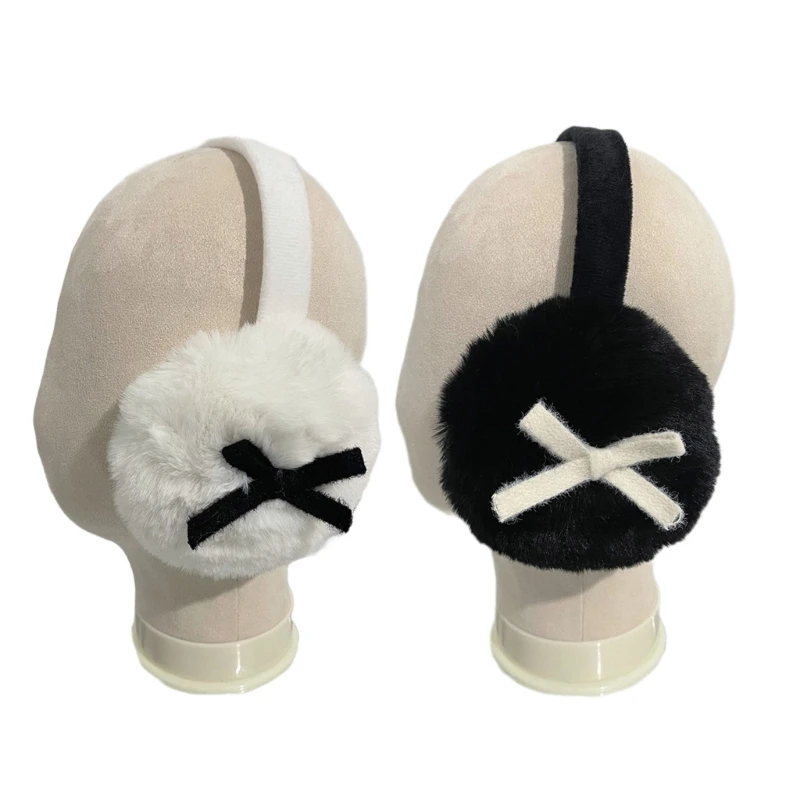 

Furry Plush Ear Muffs for Cold Weather Outdoor Sport Activity Ear Cover Warm Bow Ear Protectors Adult Kids Ear Warmers