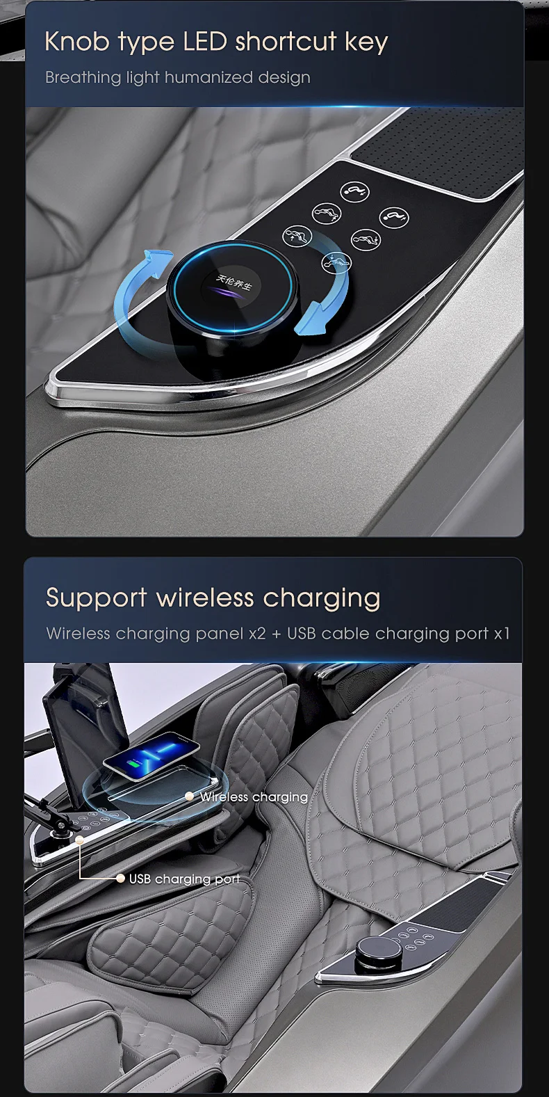 NINGDECRIUS Best Seller Luxury 4D Massage Chair Space Capsule Full Body Massager SL Rail Electric Zero Gravity Massage Chair