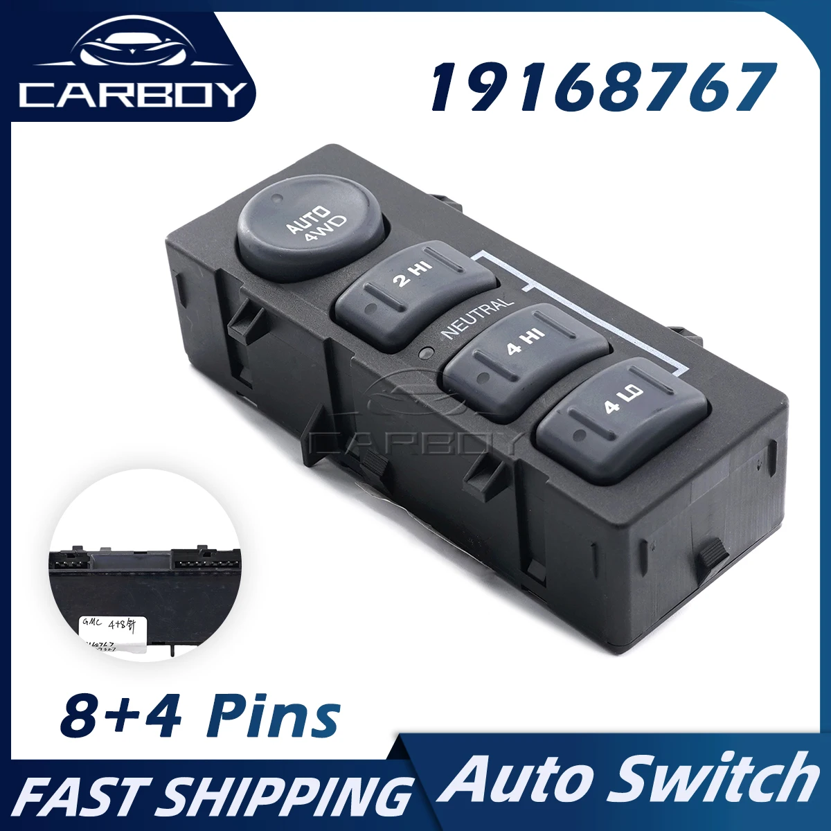 

19168767 15709327 4WD Wheel Drive Control Switch Transfer Button For Chevrolet Avalanche Silverado Cadillac Escalade GMC Sierra