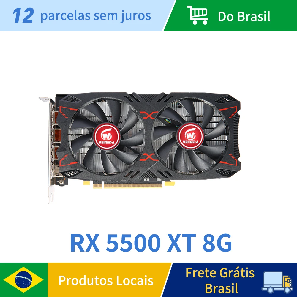 Видеокарта VEINEDA RX 5500XT 8G PC Gaming 7NM 128bit GDDR6 8Pin PCI Express 4,0x8 1717MHz HDMI * 1 DP * 3 rx5500xt настольный компьютер
Видеокарта VEINEDA RX 5500XT 8G PC Gaming 7NM 128bit GDDR6 8Pin PCI Express 4,0x8 1717MHz HDMI * 1 DP * 3 rx5500xt настольный компьютер