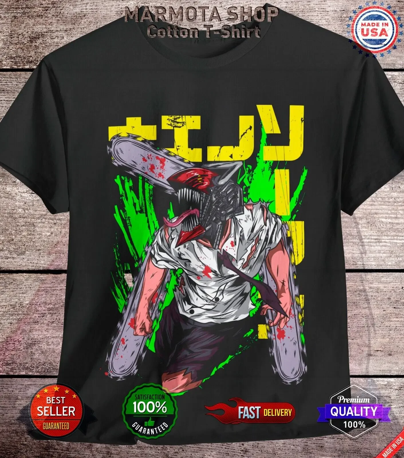 Denji Chainsaw Man Shirt Anime Tee T-Shirt Pochita Horror Manga Otaku Makima
Denji Chainsaw Man Shirt Anime Tee T-Shirt Pochita Horror Manga Otaku Makima