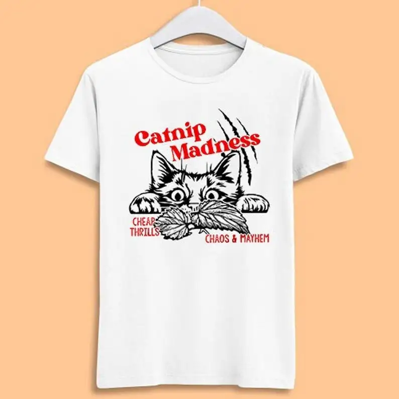 Catnip Madness Cat Pet Lover Meme Unisex Design Mens Womens Gift Cool Music Fashion Top Retro Tee T Shirt 7195
Catnip Madness Cat Pet Lover Meme Unisex Design Mens Womens Gift Cool Music Fashion Top Retro Tee T Shirt 7195