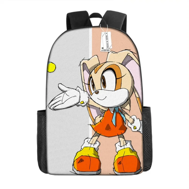 

New Cartoon School Bag Sonic The Hedgehog Knuckles Tails Shadow Amy Rose Student High-value Cute Large-capacity Printed Backpack