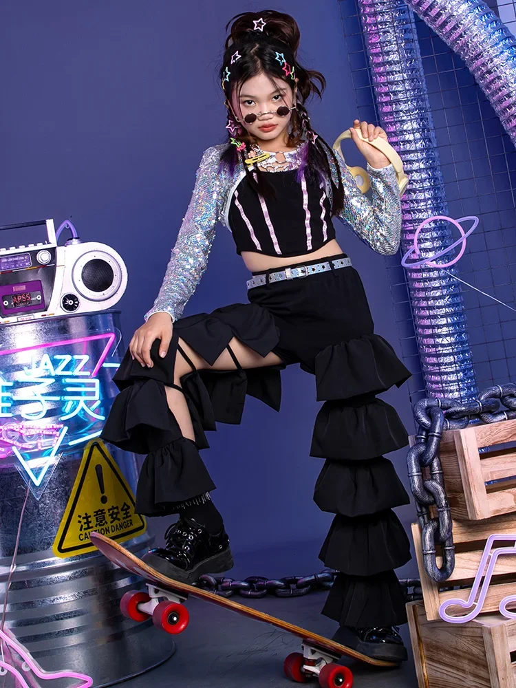 *Jazz dance girl fashion explosion street costume set Children's runway fashion children's street dance clothes fall clothing
*Jazz dance girl fashion explosion street costume set Children's runway fashion children's street dance clothes fall clothing
