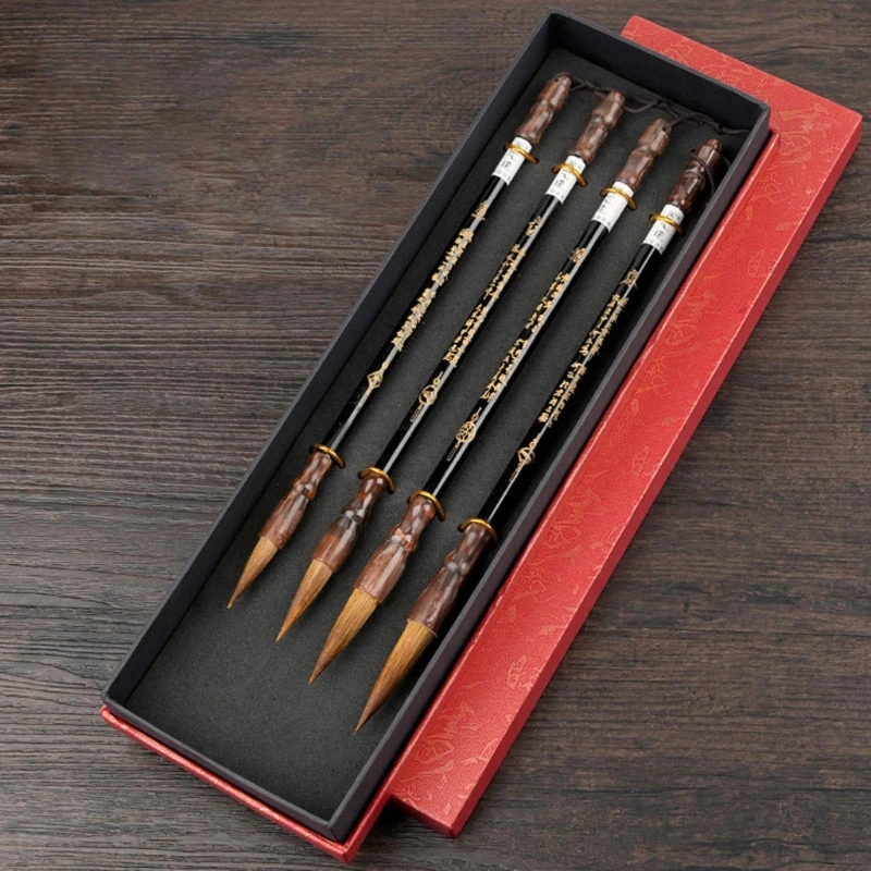 4 Pcs Chinese Calligraphy Brush Set Weasel Hair Brush Pen Painting Writing Brushes Office School Supplies for Beginners
4 Pcs Chinese Calligraphy Brush Set Weasel Hair Brush Pen Painting Writing Brushes Office School Supplies for Beginners