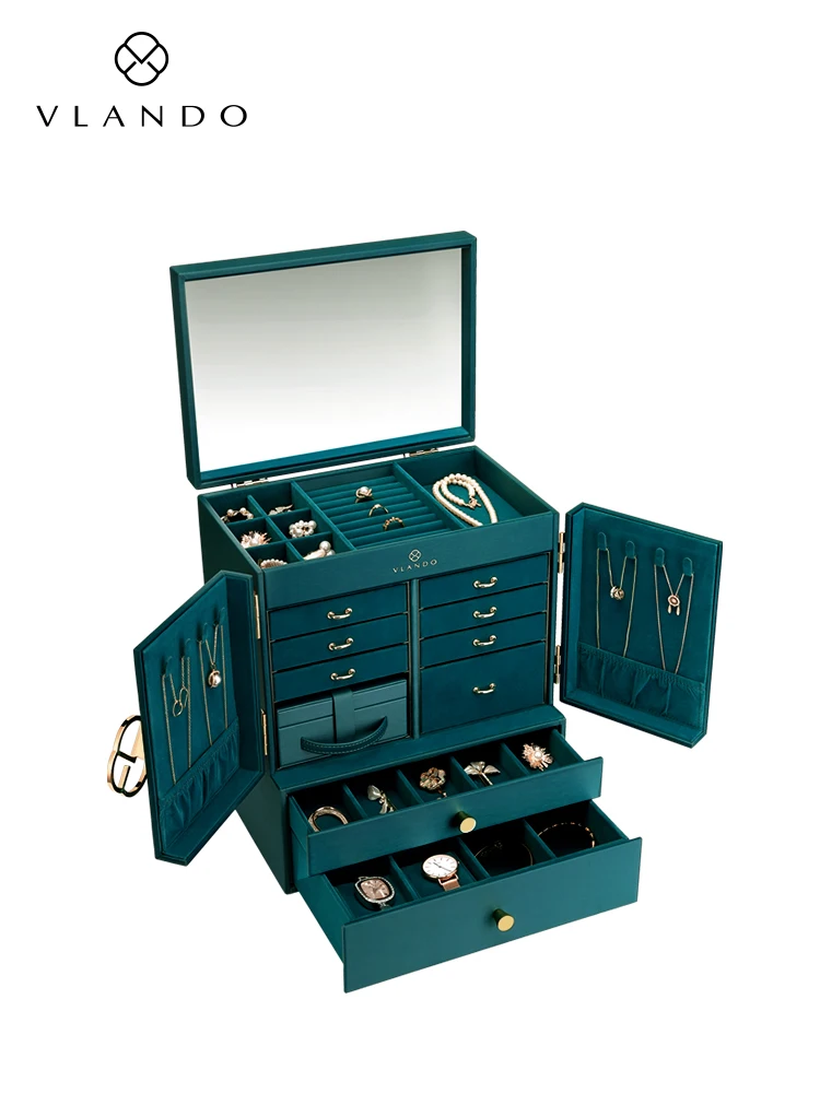 XL High-Grade Watch Necklace Ring Earrings Multi-Layer Jewelry Ornament Storage Box
XL High-Grade Watch Necklace Ring Earrings Multi-Layer Jewelry Ornament Storage Box