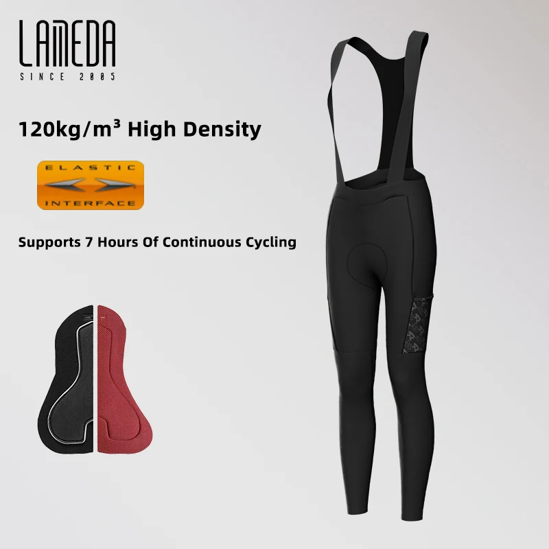 

LAMEDA Elastic Interface Cushion Professional Cycling Bib Pants Thin UPF50+ With Trouser Pockets Women Spring Summer Road Bike C