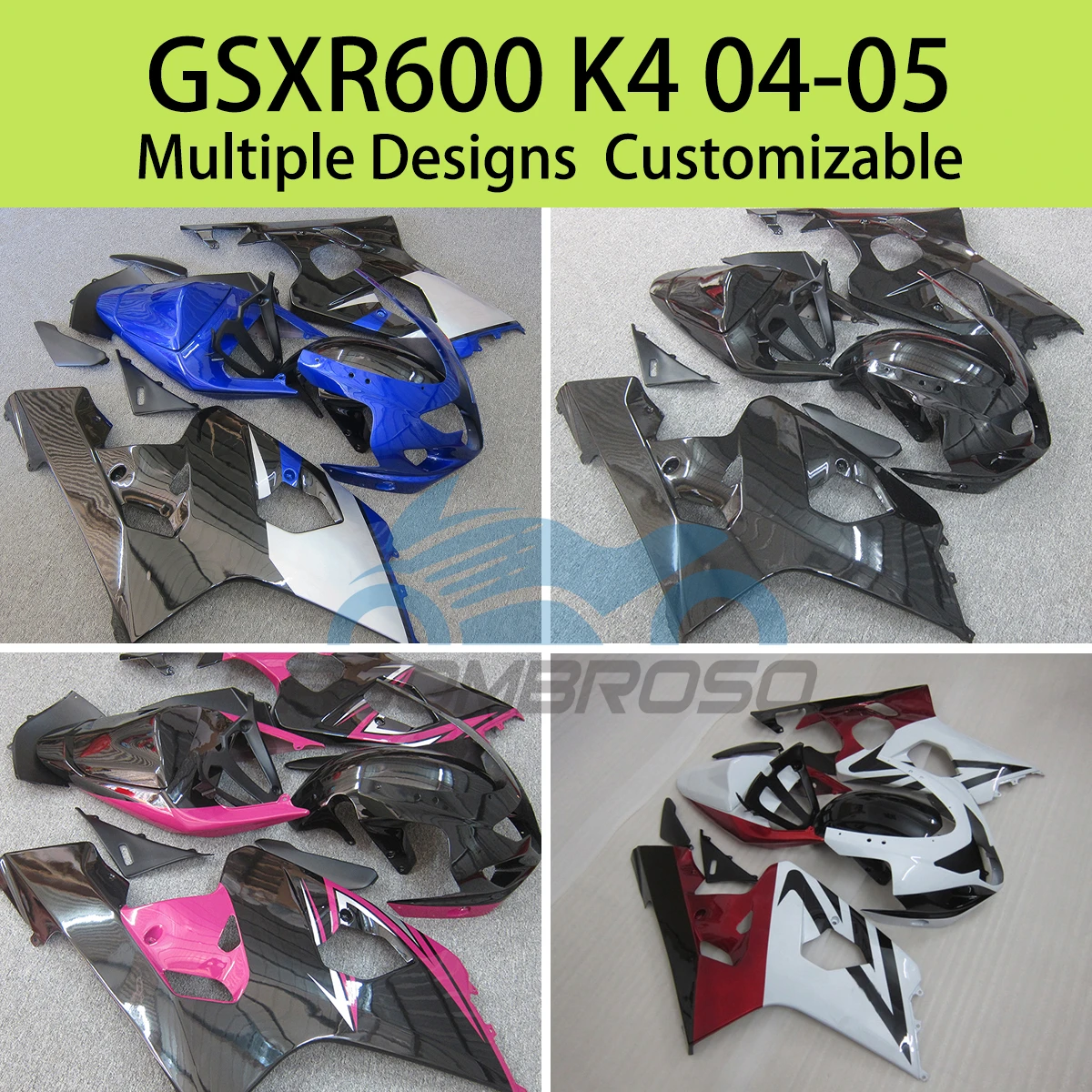 

Injection Fairings for SUZUKI GSXR600 GSXR750 K4 04 05 Motorcycle Fairing Kit Injection Bodywork Set GSXR 600 750 2004 2005