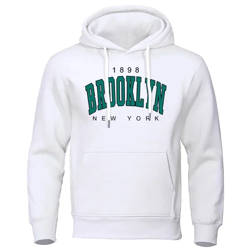 

1898 Brooklyn New York Printed Mens Hoody Creativity Crewneck Clothing Fashion Oversize Sweatshirt Fashio Crewneck Hoodie Male