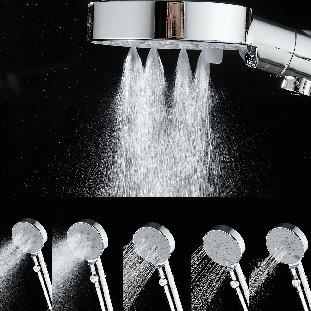 5 Modes Shower Head Adjustable High Pressure Water Saving Shower One-key Stop Water Massage Shower Head for Bathroom Accessories
5 Modes Shower Head Adjustable High Pressure Water Saving Shower One-key Stop Water Massage Shower Head for Bathroom Accessories