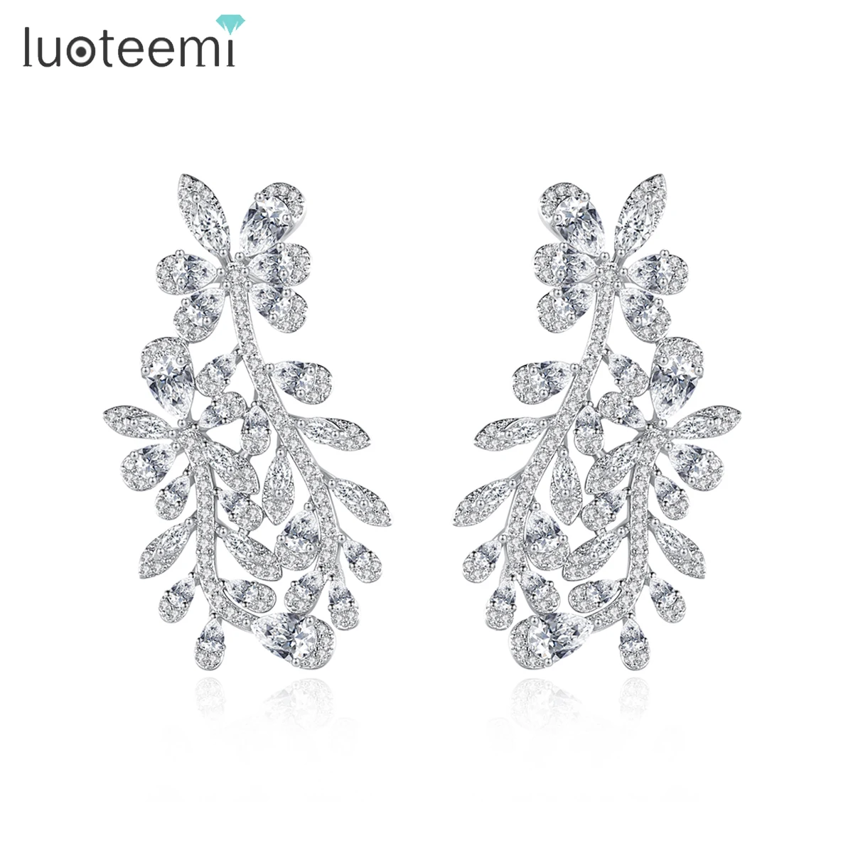 LUOTEEMI 2023 New Luxury Cubic Zirconia Fashion Drop Earrings for Women Tree Branches Shape Gorgeous Wedding Bridal Accessories
LUOTEEMI 2023 New Luxury Cubic Zirconia Fashion Drop Earrings for Women Tree Branches Shape Gorgeous Wedding Bridal Accessories
