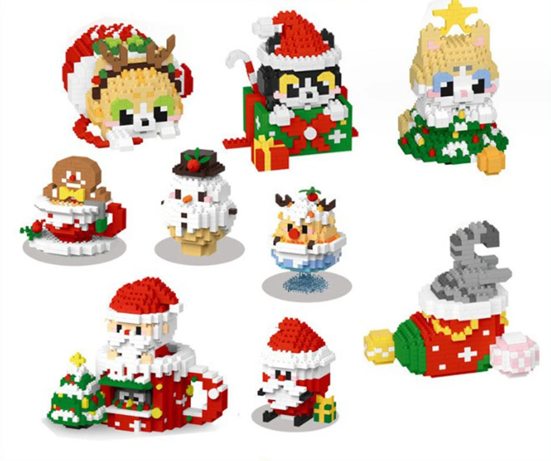 Christmas Micro Building Blocks Santa Claus Snowman Cute Animal Cat Dog Model Mini Brick Figure Toys For Home Atmosphere Decor
Christmas Micro Building Blocks Santa Claus Snowman Cute Animal Cat Dog Model Mini Brick Figure Toys For Home Atmosphere Decor