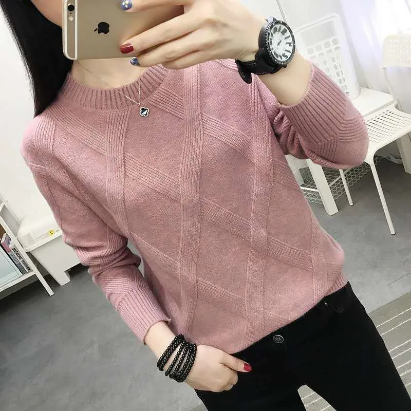 

Fdfklak 2022 New Spring Autumn Sweater Women's Twist Pullover Loose Lazy Bottoming Thick Sweaters Outer Wear Pull Femme S-3XL