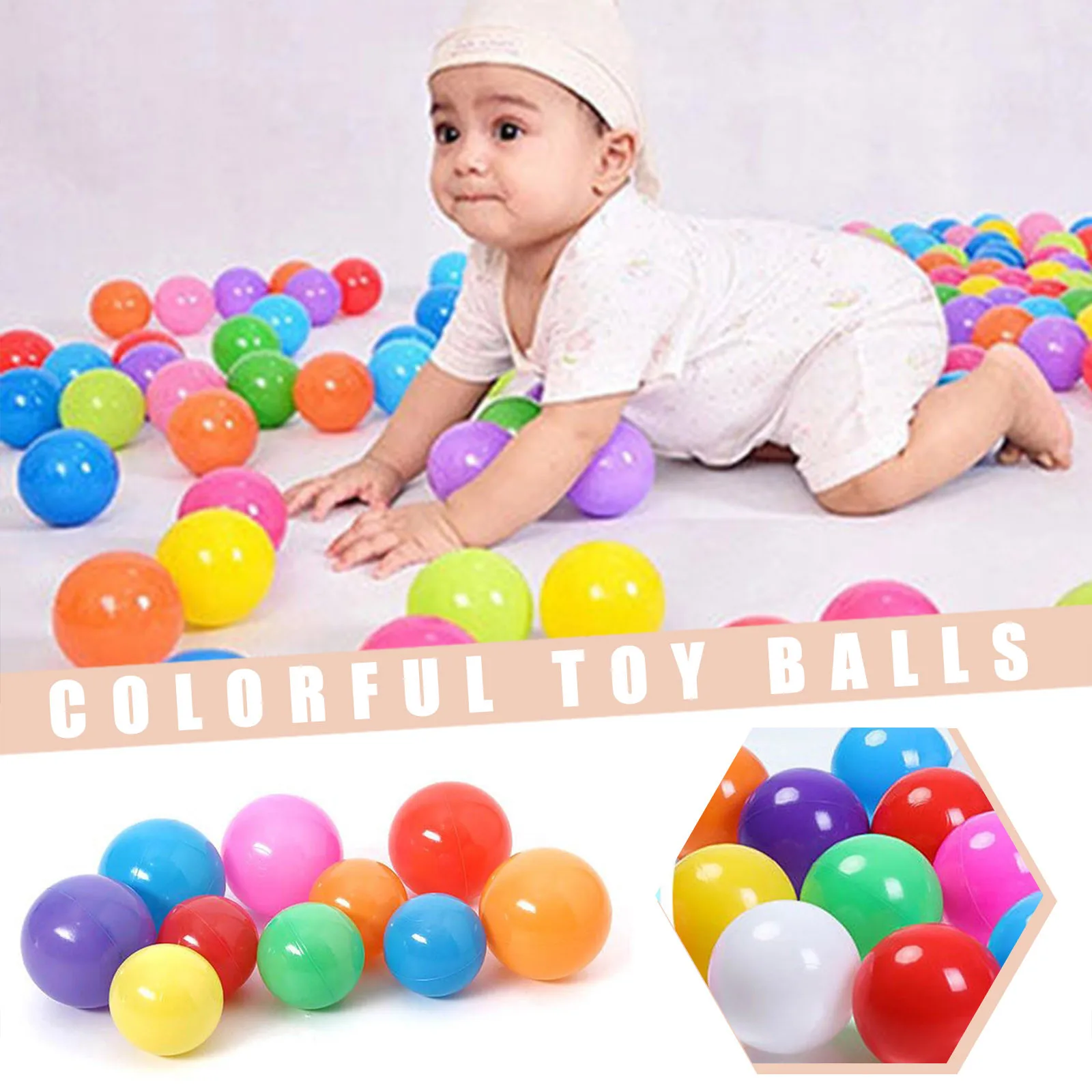 

100Pcs 5.5cm Baby Plastic Balls Water Pool Ocean Ball Games for Children Swim Pit Play House Outdoors Sport Ball Tents Baby Toys