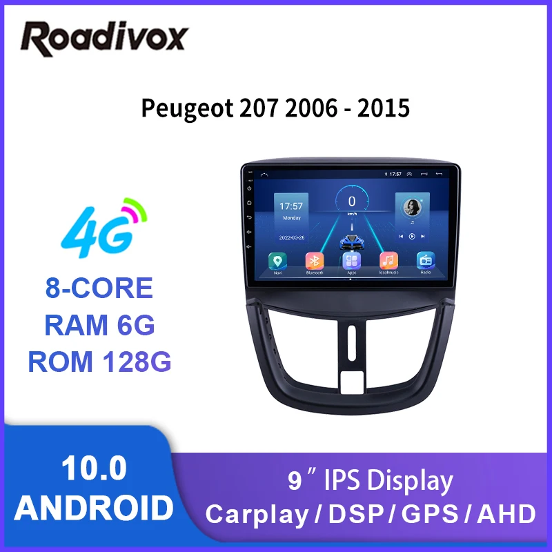 Автомобильный радиоприемник 9 "android 10,0 для Peugeot 207 2006-2015, видеоплеер с gps-навигацией, мультимедийный проигрыватель, стерео, видео
Автомобильный радиоприемник 9 "android 10,0 для Peugeot 207 2006-2015, видеоплеер с gps-навигацией, мультимедийный проигрыватель, стерео, видео