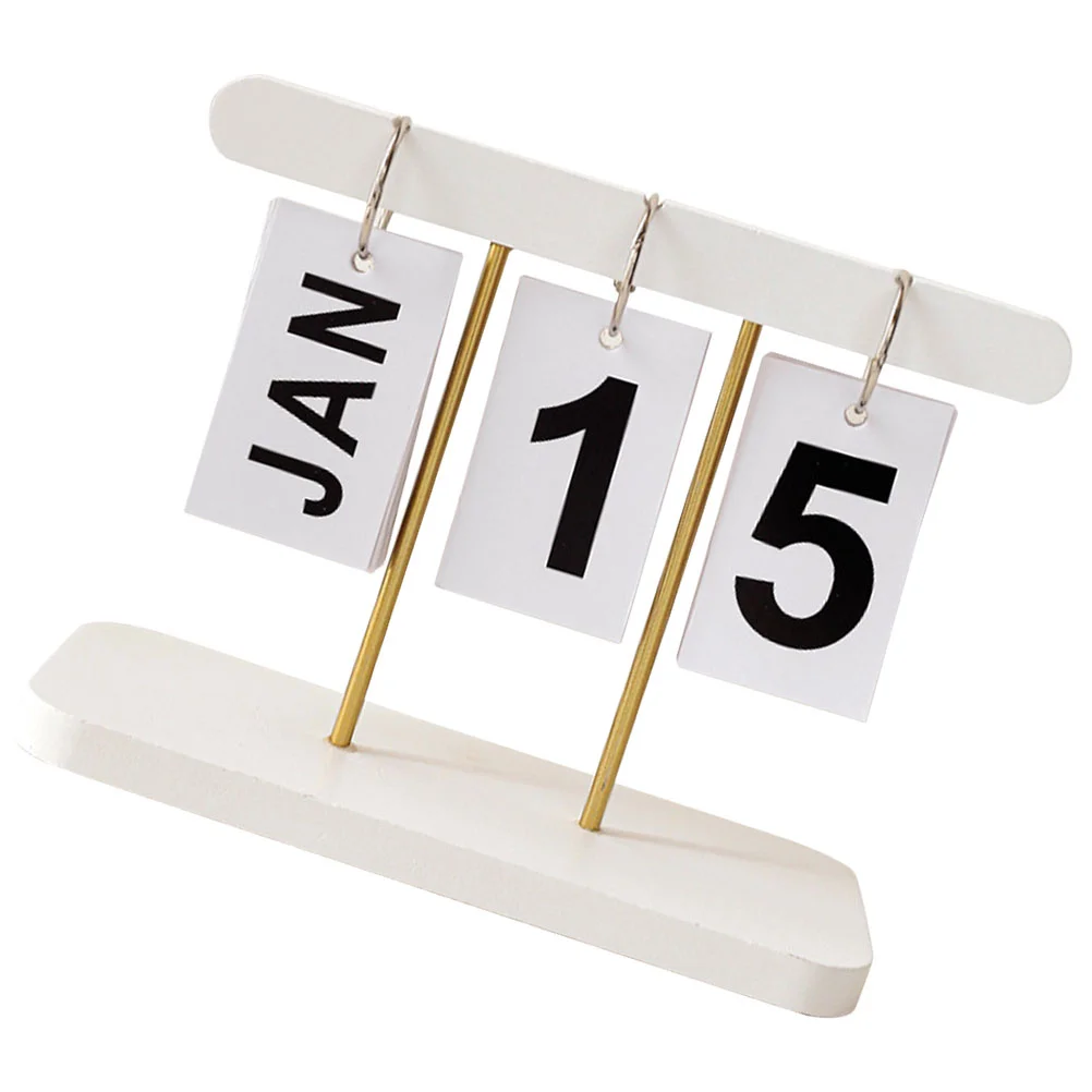 

Perpetual Calendar Flip Wooden Calendar Blocks Vintage Wood Block Calendar Home Office Desk Accessories Week Month Date