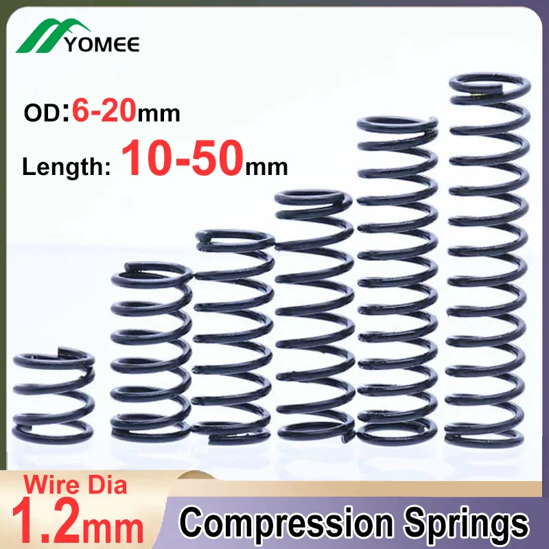 65 Manganese Steel Pressure Springs High Elastic Blackening Compression Spring Wire Dia 1.2mm OD6-20mm Length10-50mm
65 Manganese Steel Pressure Springs High Elastic Blackening Compression Spring Wire Dia 1.2mm OD6-20mm Length10-50mm