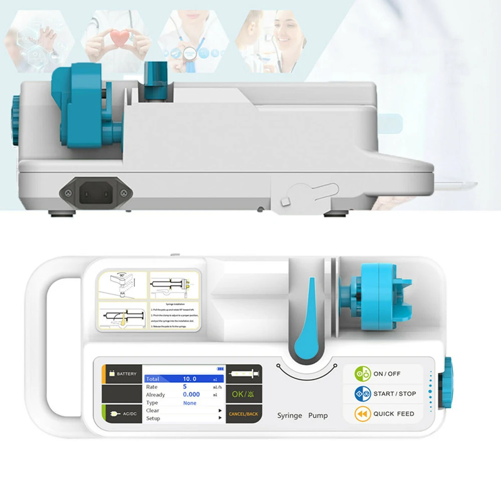 

Medical 2.8'' LCD Syringe Pump Human or Veterinary Use Applied in Each Vein Injection in Hospitals for Clinical Nursing