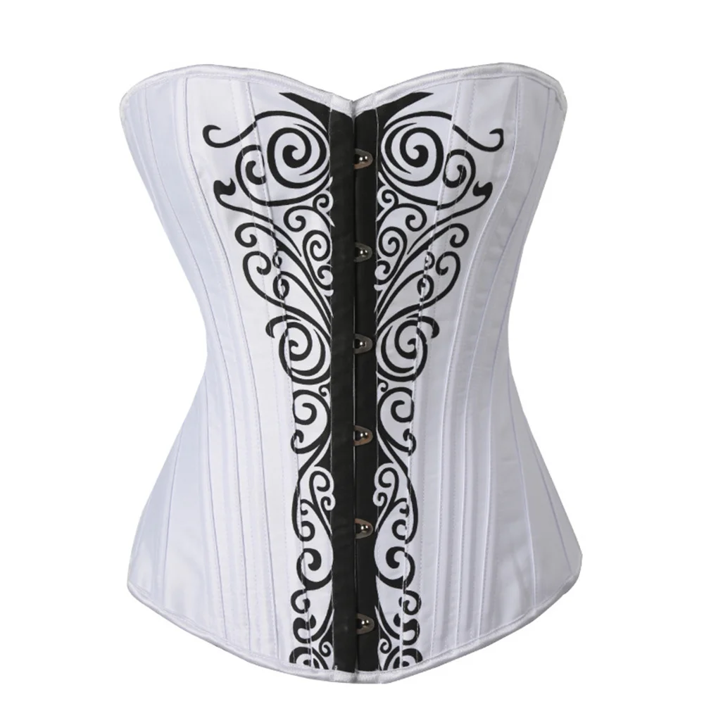 White Corset Top Women Bustier Overbust Sexy Lace Up Body Shaper Vintage Victorian Lingerie Corselet
White Corset Top Women Bustier Overbust Sexy Lace Up Body Shaper Vintage Victorian Lingerie Corselet