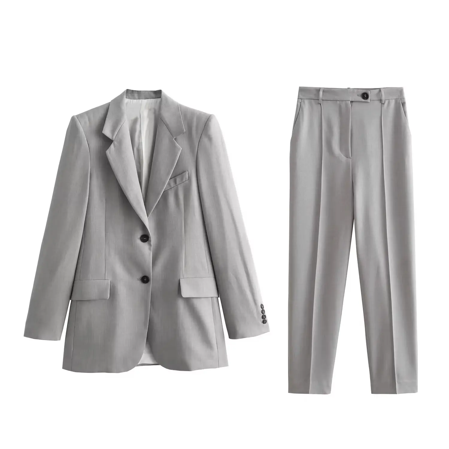 Women New Fashion Single Breasted Straight cut Casual Blazer Coat Long Sleeve Pockets Female Outerwear Chic + Pants Women's suit
Women New Fashion Single Breasted Straight cut Casual Blazer Coat Long Sleeve Pockets Female Outerwear Chic + Pants Women's suit