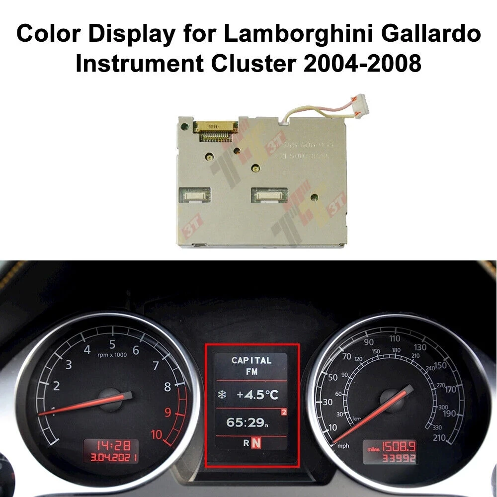 

LCD Color Display for Lamborghini Gallardo Instrument Cluster 2004-2008