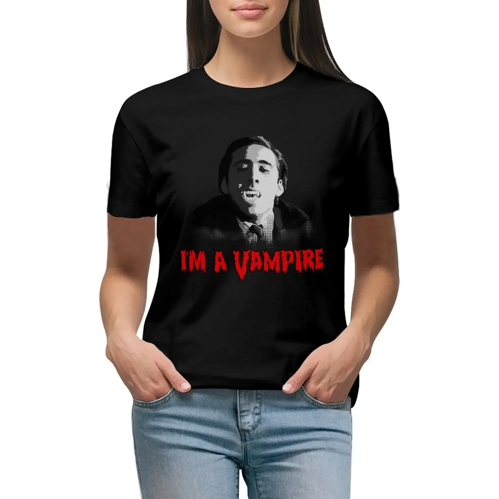 I'm A Vampire - Nicolas Cage (Vampire's Kiss) T-shirt animal print shirt for girls oversized Women tops
I'm A Vampire - Nicolas Cage (Vampire's Kiss) T-shirt animal print shirt for girls oversized Women tops