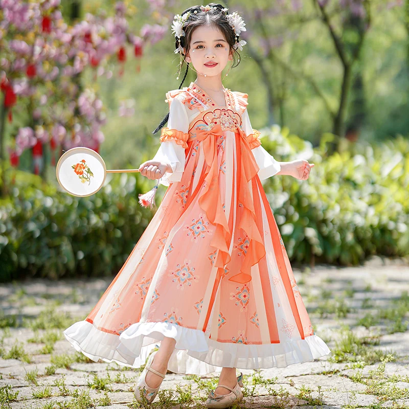 6891 2024 Summer New Girls' Tangzhuang Hanfu Dress Ancient Chinese Style Skirt Super Immortal Chiffon Children's Skirt
6891 2024 Summer New Girls' Tangzhuang Hanfu Dress Ancient Chinese Style Skirt Super Immortal Chiffon Children's Skirt