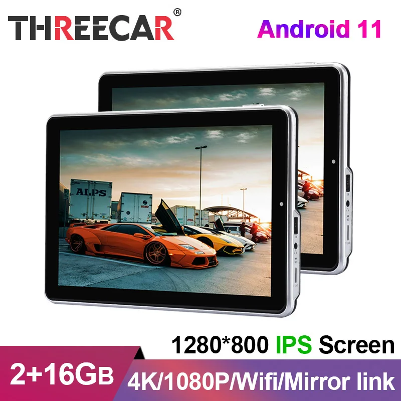 

Android 11 Headrest Monitor 10.1 Inch Car Display IPS Screen Mirror Link 4K Video WiFi/Bluetooth/USB/SD Multimedia Player
