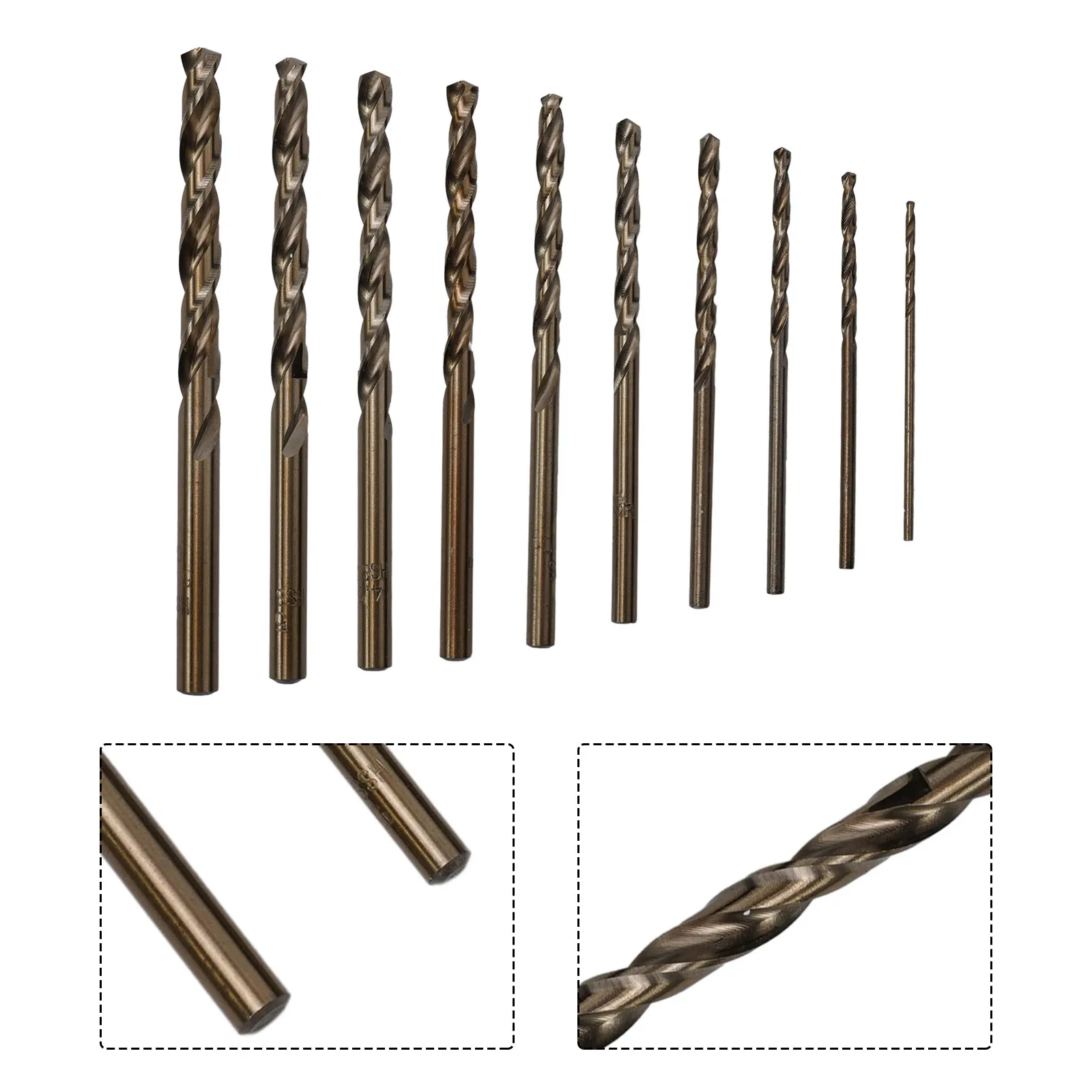 10pcs HSS M35 Cobalt Drill Bit For Metal Stainless Steel Drilling Cutter Woodworking Tools Herramientas
10pcs HSS M35 Cobalt Drill Bit For Metal Stainless Steel Drilling Cutter Woodworking Tools Herramientas