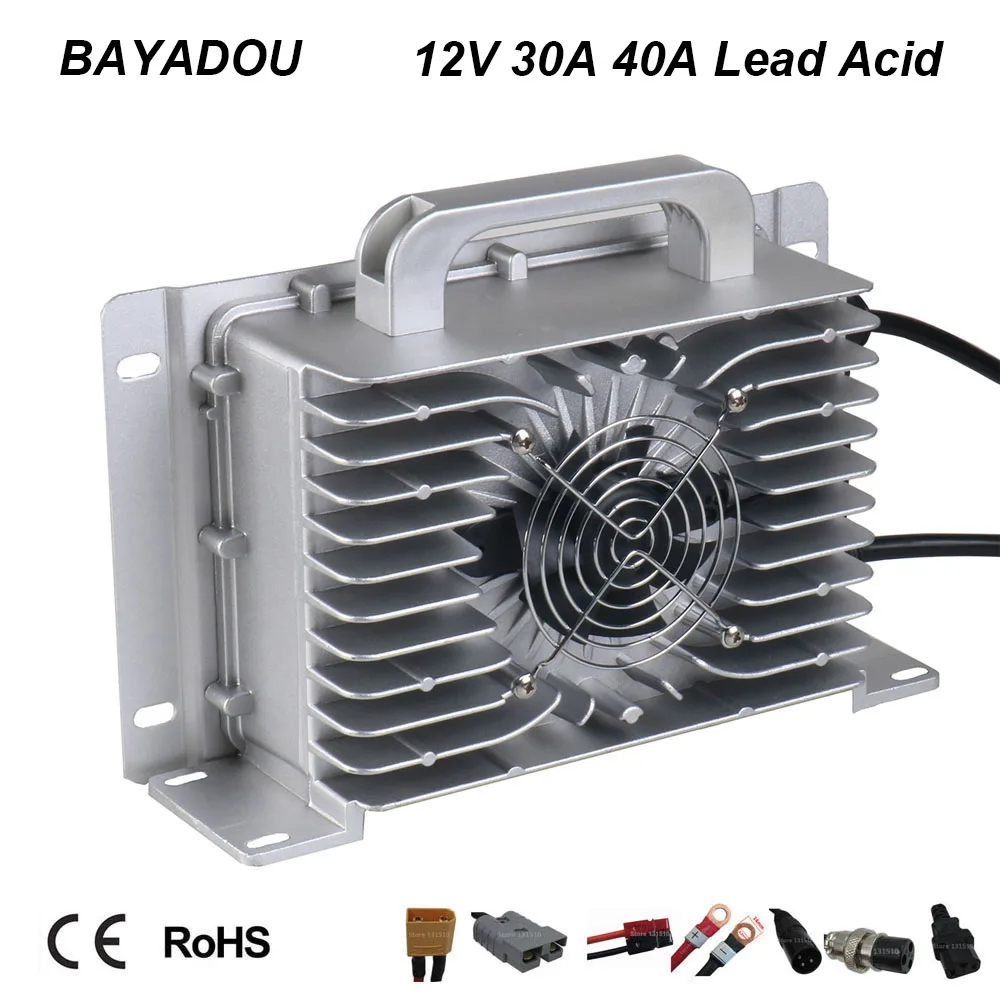 Waterproof 12V 40A Lead Acid Fast Charger 14.7V 25A 30A Smart Ups Solar Photovoltaic System Golf Cart Touring Car RV Chargers
Waterproof 12V 40A Lead Acid Fast Charger 14.7V 25A 30A Smart Ups Solar Photovoltaic System Golf Cart Touring Car RV Chargers