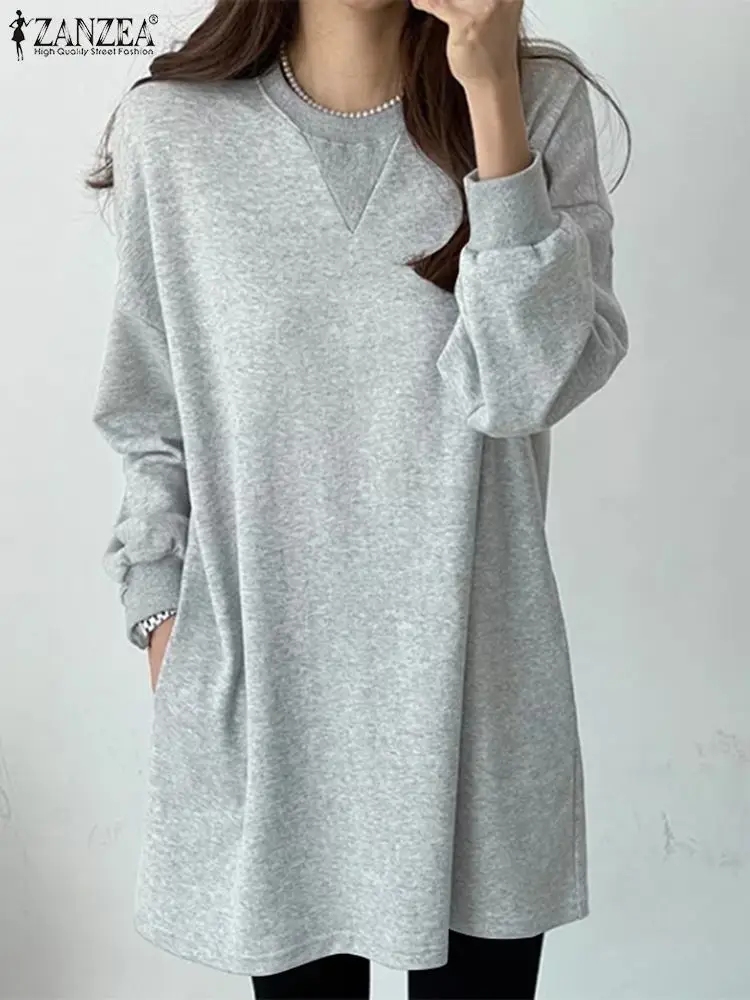 ZANZEA 2023 Autumn Hoodies Sweatshirt Dress Women Casual Pullover Mini Dresses Loose O-Neck Long Sleeve Tunic Vestido Oversized
ZANZEA 2023 Autumn Hoodies Sweatshirt Dress Women Casual Pullover Mini Dresses Loose O-Neck Long Sleeve Tunic Vestido Oversized