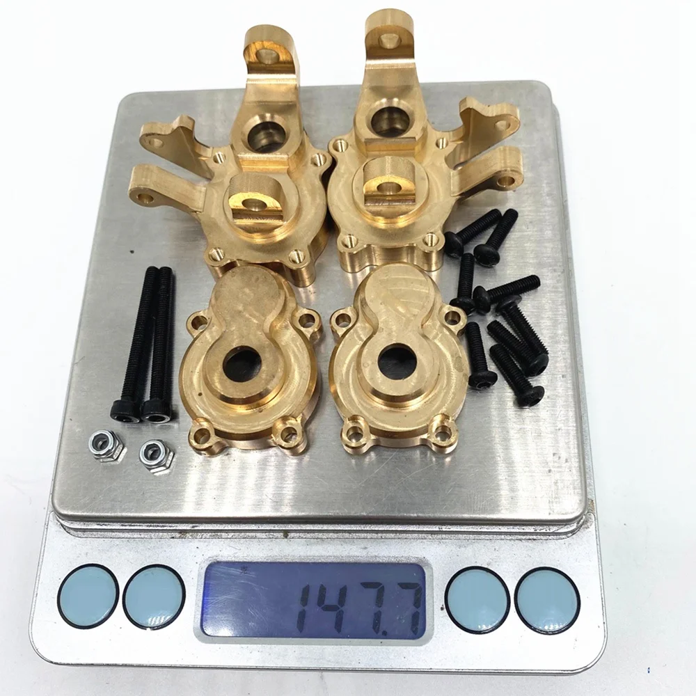 

8Pcs Brass Front & Rear Portal Drive Housing Cover Steering Knuckles for YK4102 YK4103 YK4082 YiKong RC Crawler Parts