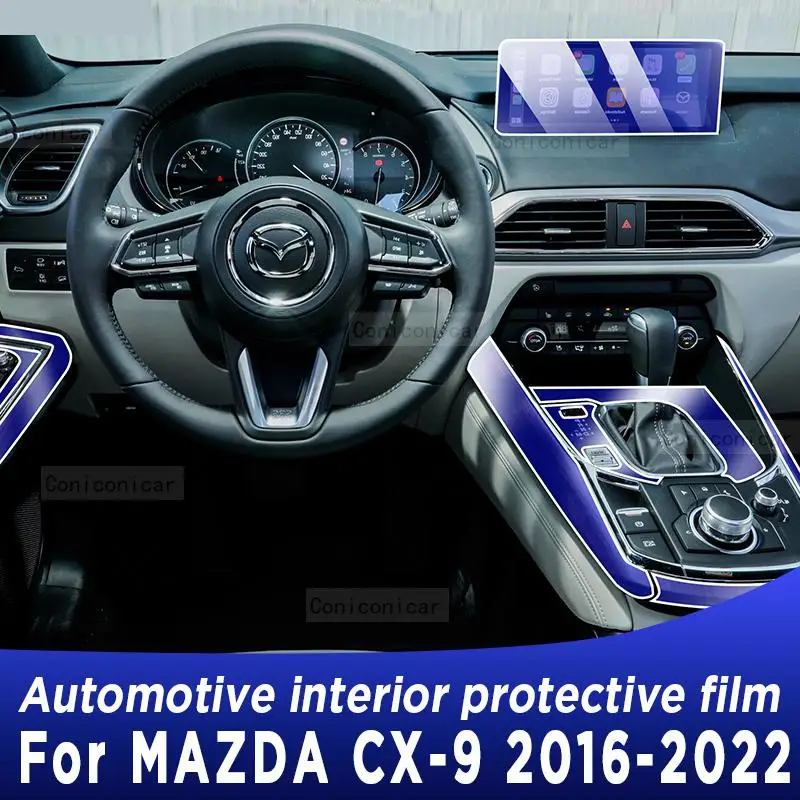 

For MAZDA CX9 2016-2022 2021 Gearbox Panel Navigation Automotive Interior Screen TPU Protective Film Cover Anti-Scratch Sticker