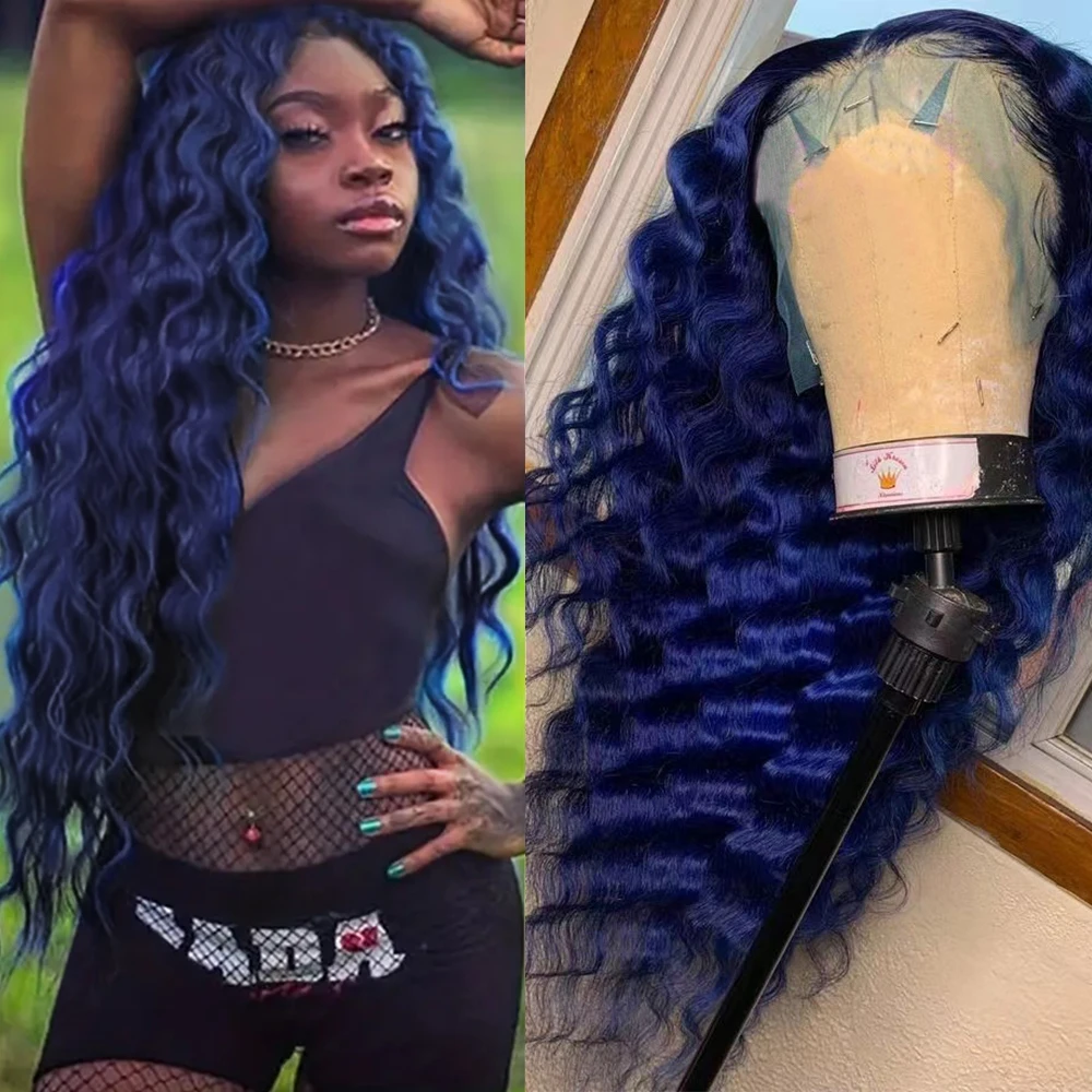 RONGDUOYI Blue Wave Synthetic Lace Front Wigs Long Deep Wavy Natural Look Glueless Fiber Wig Women Cosplay Use Black Pink Hair
RONGDUOYI Blue Wave Synthetic Lace Front Wigs Long Deep Wavy Natural Look Glueless Fiber Wig Women Cosplay Use Black Pink Hair