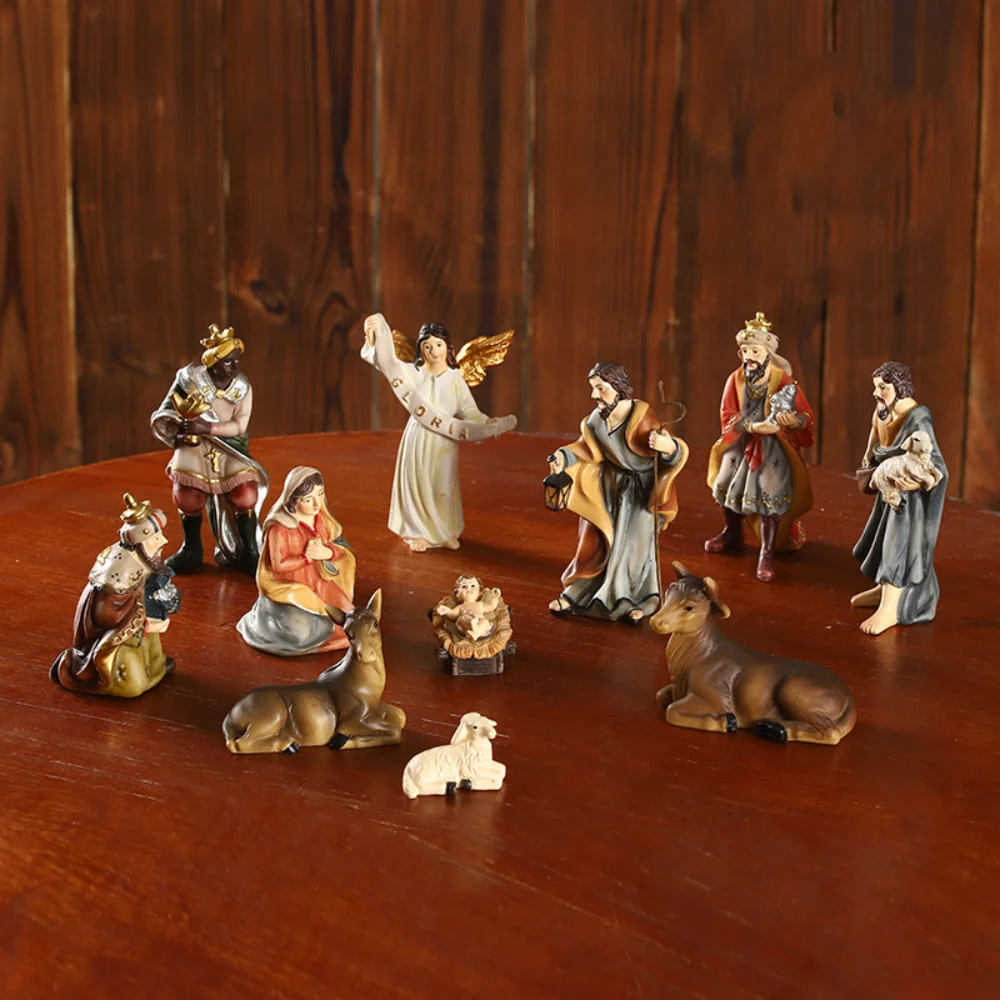 Christmas Nativity Set Holy Family Nativity Scene and Figures Figurines Nativity Manger Ornaments Birth of Jesus Home Decoration
Christmas Nativity Set Holy Family Nativity Scene and Figures Figurines Nativity Manger Ornaments Birth of Jesus Home Decoration