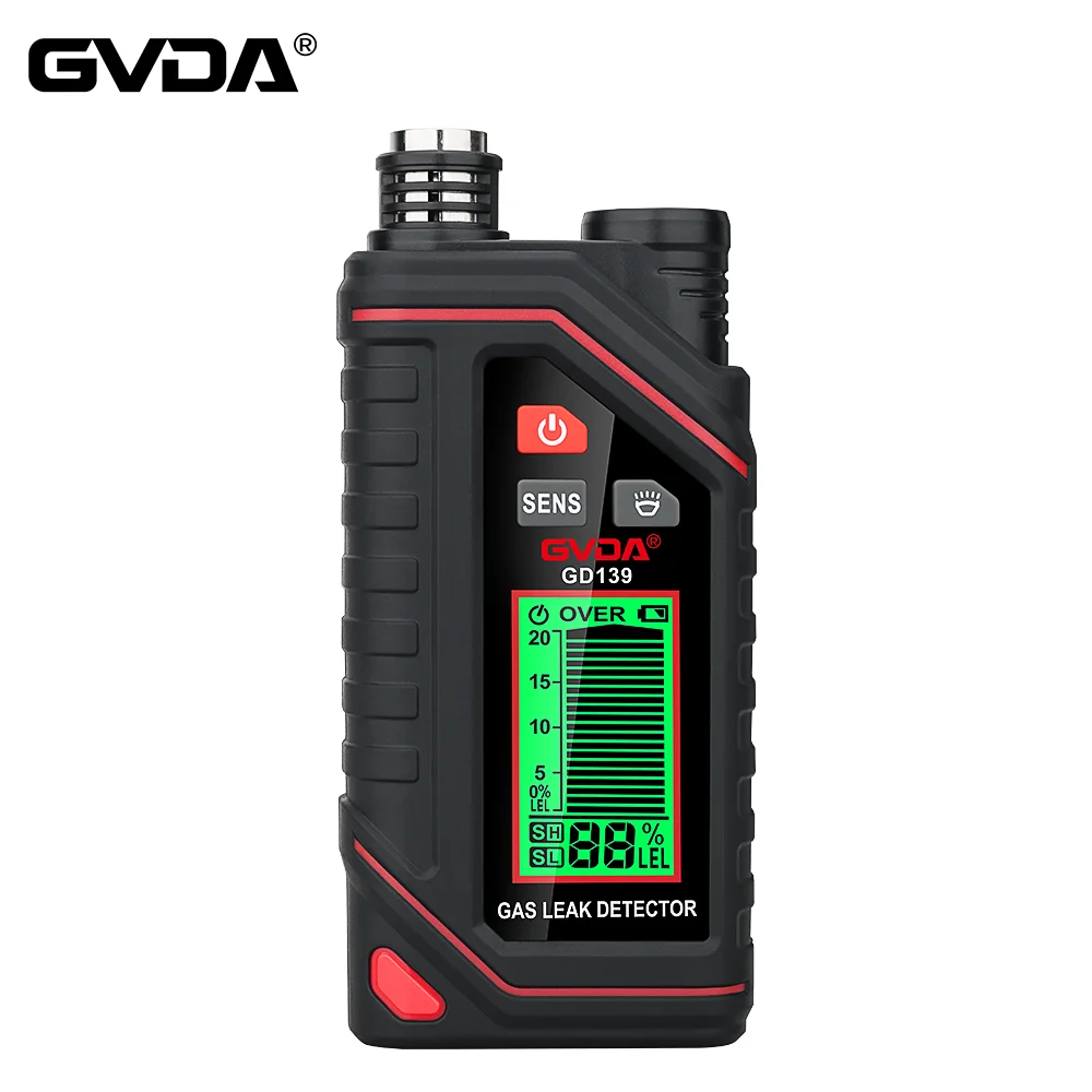 

GVDA Gas Leak Detector Combustible Gas Leakage Detector Natural Methane Gas Leak Tester Rechargeable Gas Leak Location Detection