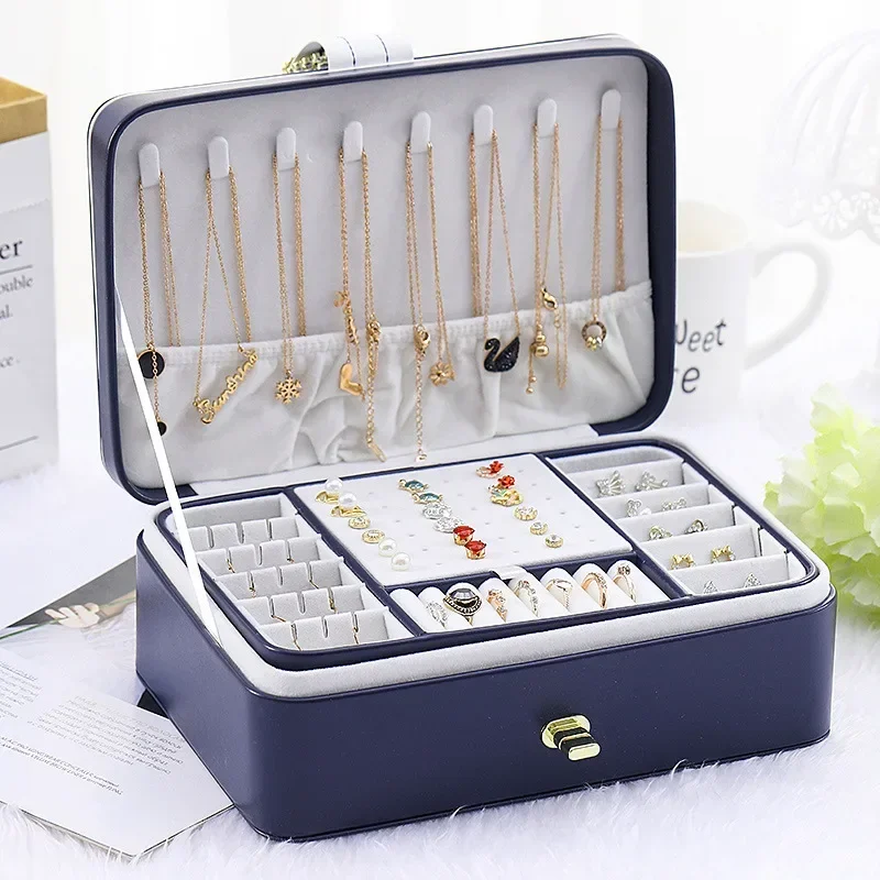 Double Layer Jewelry Box Organizer Large Capacity PU Leather Storage Ring Box Earrings studs Jewelry Display Jewelry Packaging
Double Layer Jewelry Box Organizer Large Capacity PU Leather Storage Ring Box Earrings studs Jewelry Display Jewelry Packaging