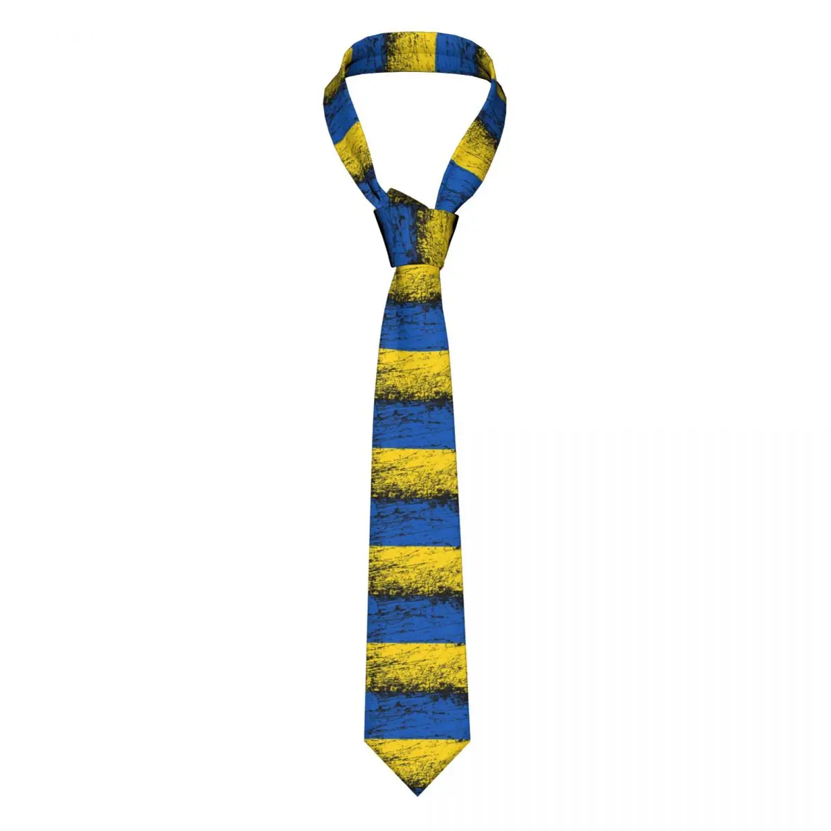 

Fashion Ukraine Flag Ukrainian Neckties Men Customized Silk Ukraine Office Tie