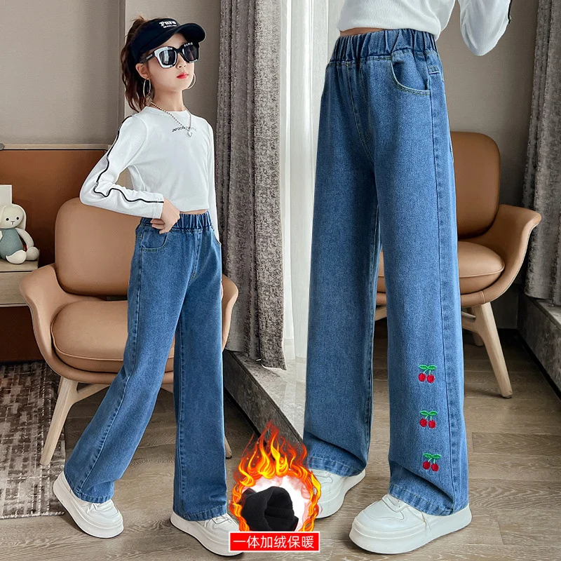 Girls Padded Jeans Pants Big Kids Plus Velvet Warm Trousers Autumn Winter Children Thick Straight Cowboys Pants 5-14Y
Girls Padded Jeans Pants Big Kids Plus Velvet Warm Trousers Autumn Winter Children Thick Straight Cowboys Pants 5-14Y