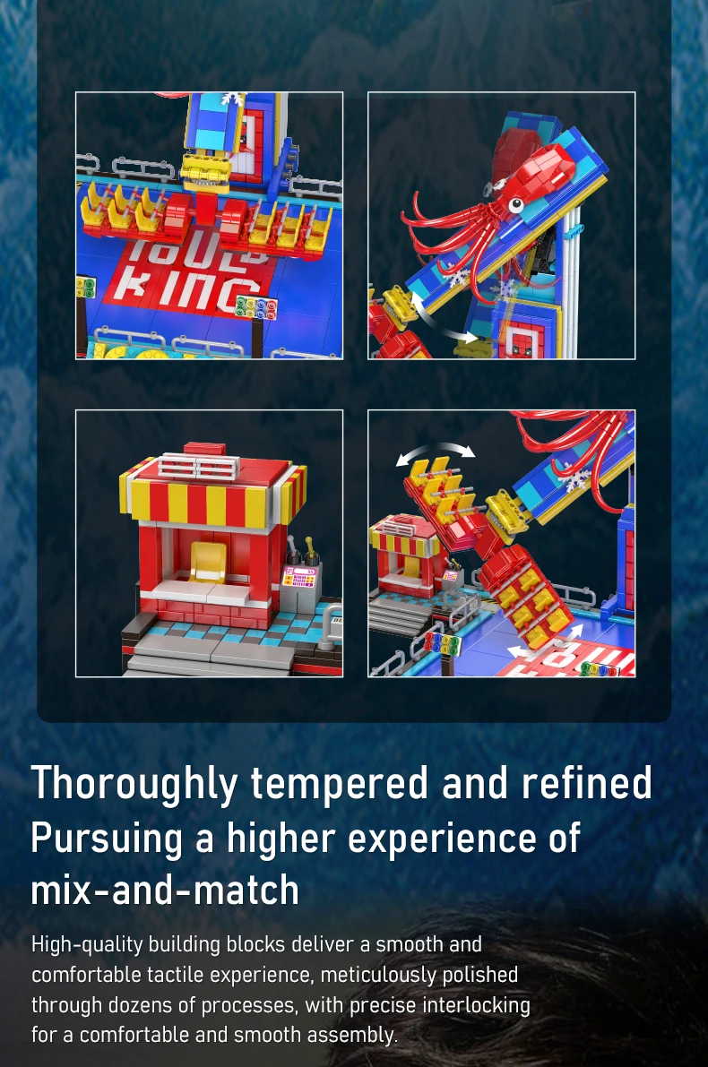 MOULD KING 11015 Amusement Equipment Building Blocks Toy The Top Spin Ride Assembly Bricks Set for Children MOULD KING 11015 Amusement Equipment Building Blocks Toy The Top Spin Ride Assembly Bricks Set for Children