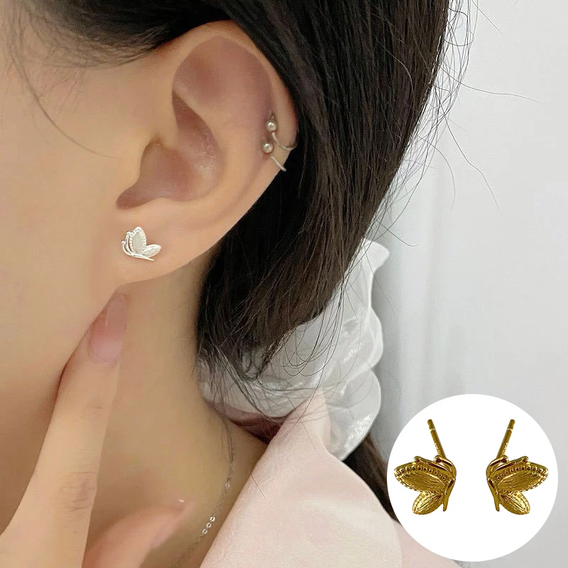 100% 925 Sterling Silver Butterfly Earrings for Women Girl Simple Fashion Small Insect Design Jewelry Birthday Gift Dropshipping
100% 925 Sterling Silver Butterfly Earrings for Women Girl Simple Fashion Small Insect Design Jewelry Birthday Gift Dropshipping