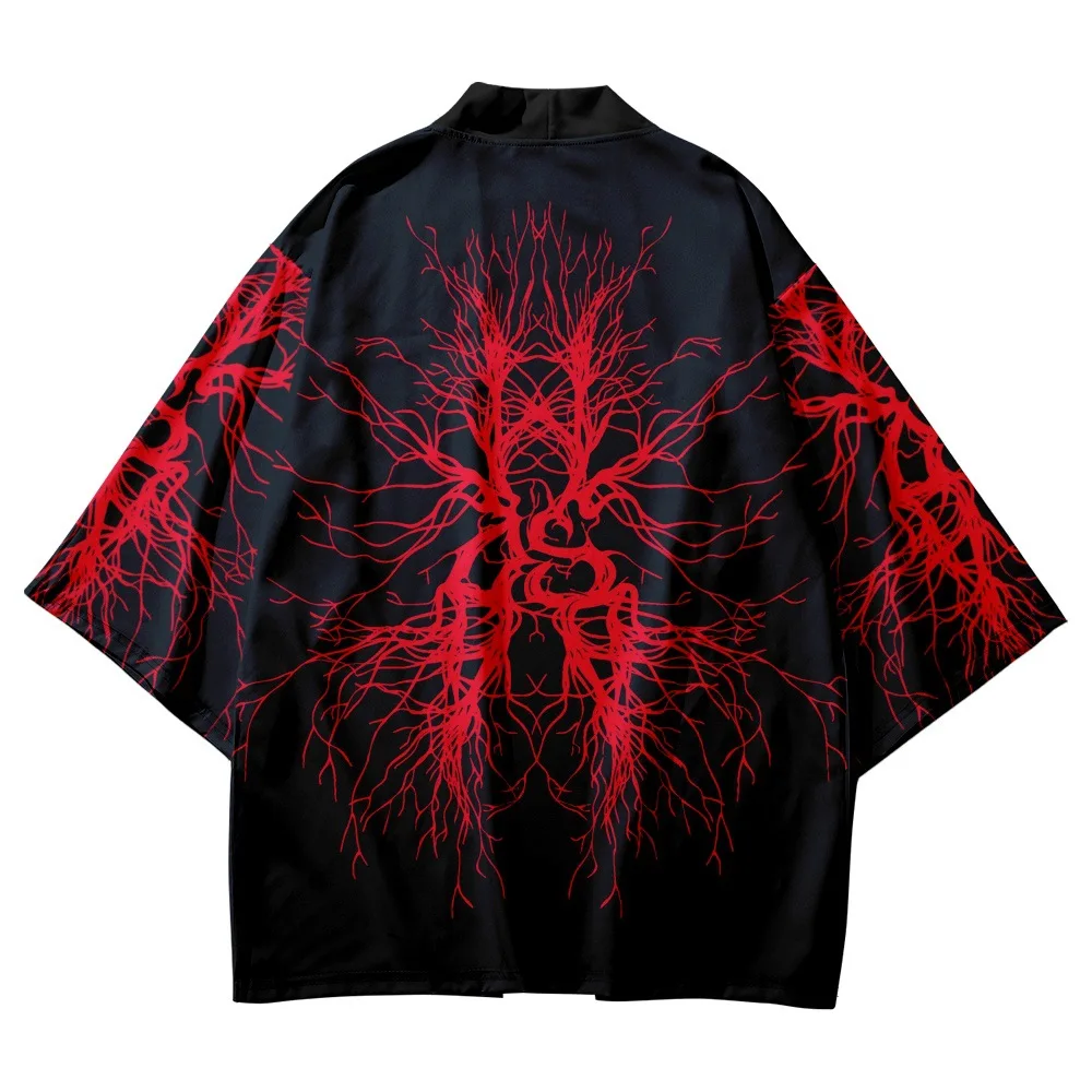 Traditional Streetwear Red Tree Roots Print Kimono Men Japanese Beach Yukata Women Casual Cardigan Cosplay Haori Asia Clothing
Traditional Streetwear Red Tree Roots Print Kimono Men Japanese Beach Yukata Women Casual Cardigan Cosplay Haori Asia Clothing