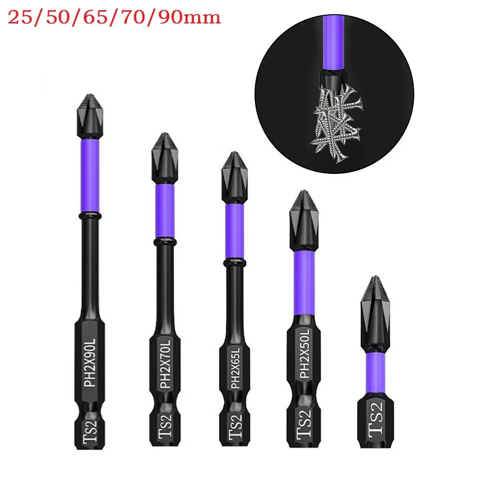 5pcs Magnetic Batch Head Impacts Strong Cross High Hardness 25/50/65/70/90mm Anti Non-slip WaterProof PH2 Screwdriver Bits Set
5pcs Magnetic Batch Head Impacts Strong Cross High Hardness 25/50/65/70/90mm Anti Non-slip WaterProof PH2 Screwdriver Bits Set