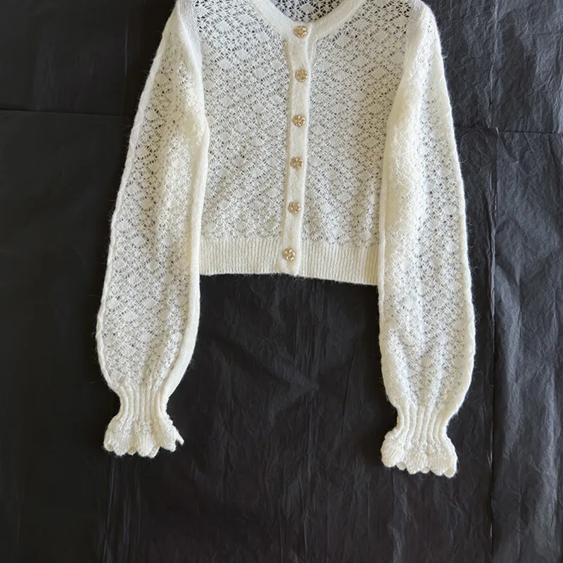 Women's Clothes Long Sleeve Jacquard Knitted Cardigan Fashion Elegant 2 Color O Neck Metal Button Slim Designer Sweater New 23 
Women's Clothes Long Sleeve Jacquard Knitted Cardigan Fashion Elegant 2 Color O Neck Metal Button Slim Designer Sweater New 23