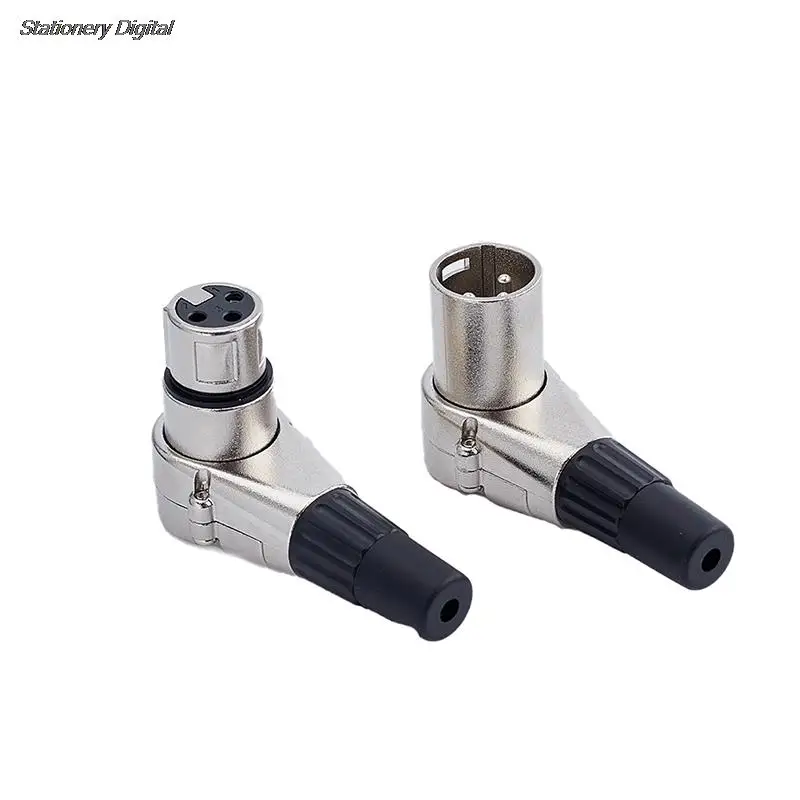 3Pin Right Angle XLR Connector Male Female Micphone Plug Audio Cable Connector 
3Pin Right Angle XLR Connector Male Female Micphone Plug Audio Cable Connector