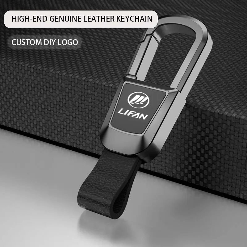 

Car Key Chain Men's Pendant Leather Ring DIY Logo For Lifan Solano 125cc X50 320 620 520 530 X6 Accessories 2023 2022 2021 2020